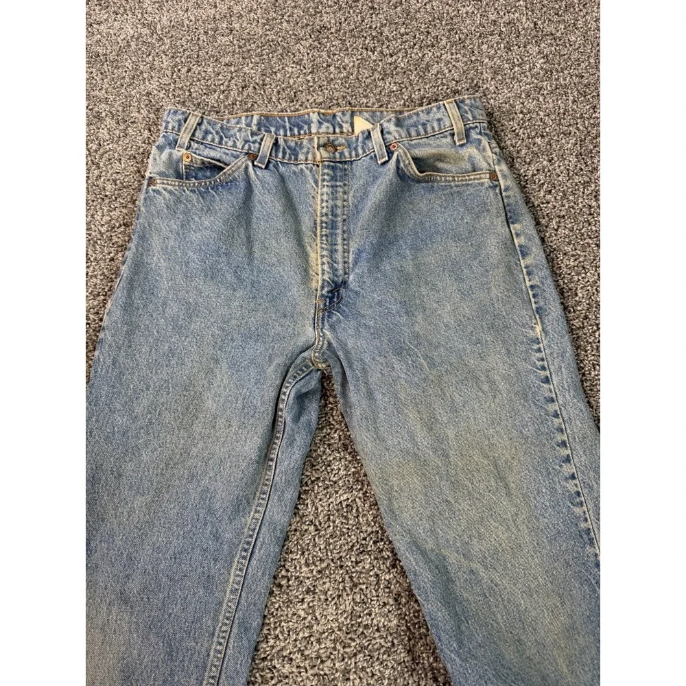 Vintage Levi's 517 Bootcut Orange Tab Jeans Men's Size 36X34 Blue